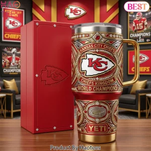Kansas City Chiefs World Champions Luxury YETI Insulated Tumbler