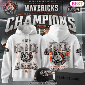 Kansas City Mavericks 2026 Western Conference Champions ECHL Pullover Hoodie