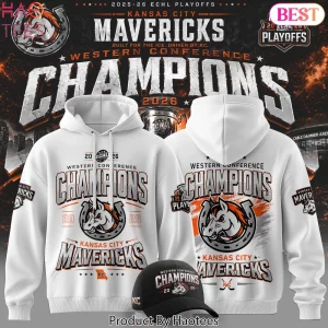 Kansas City Mavericks 2026 Western Conference Champions ECHL Pullover Hoodie