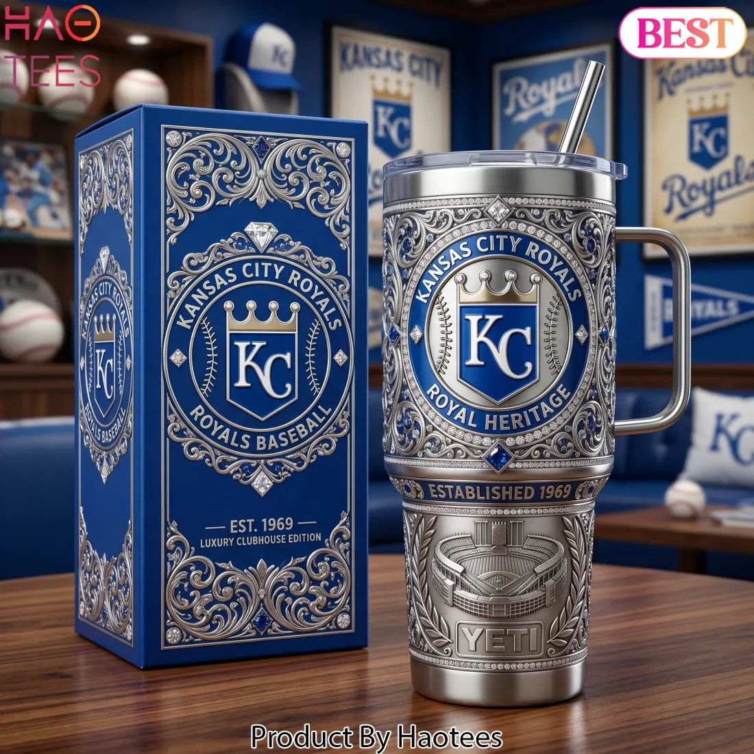 Kansas City Royals Luxury Royal Heritage Est. 1969 Tumbler Kansas City Royals Luxury Royal Heritage Est. 1969 Tumbler