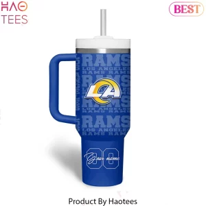 Los Angeles Rams Personalized Custom Name and Number 40oz Travel Tumbler
