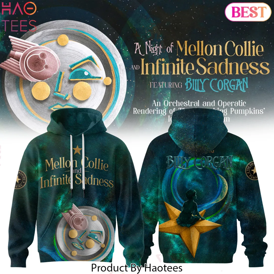 Mellon Collie and Infinite Sadness Billy Corgan Galaxy Hoodie Mellon Collie and Infinite Sadness Billy Corgan Galaxy Hoodie