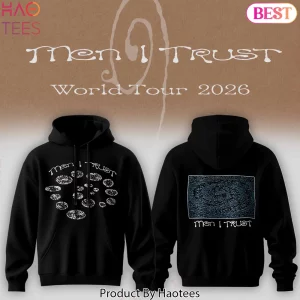 Men I Trust World Tour 2026 Official Black Band Hoodie
