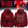 Muse The Wow! Signal Limited Edition Red Black Tie-Dye Hoodie