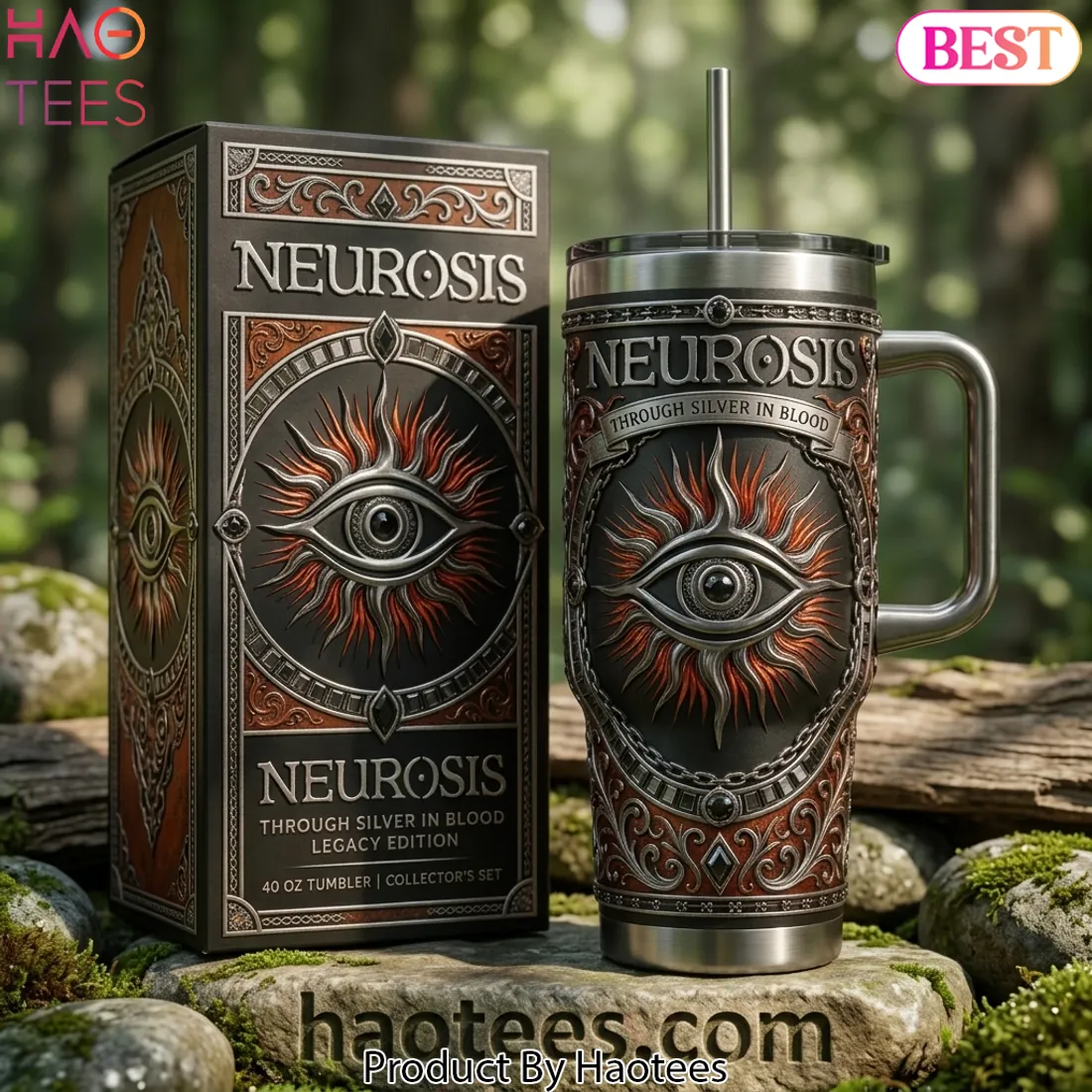 Neurosis Through Silver In Blood Legacy Edition 40oz Tumbler with Lid and Straw