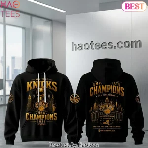 New York Knicks 2026 NBA Champions Commemorative Gold Graphic Hoodie