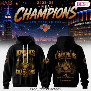 New York Knicks 2026 NBA Champions Commemorative Gold Graphic Hoodie