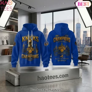 New York Knicks 2026 NBA Champions Commemorative Gold Graphic Pullover Hoodie