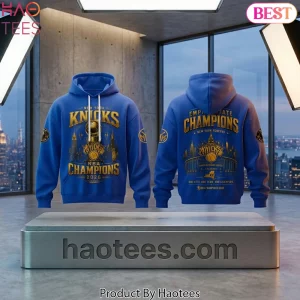 New York Knicks 2026 NBA Champions Commemorative Gold Graphic Pullover Hoodie