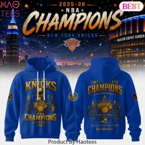 New York Knicks 2026 NBA Champions Commemorative Gold Graphic Pullover Hoodie