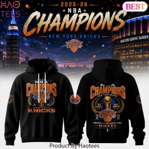 New York Knicks 2026 NBA Champions Commemorative Graphic Hoodie