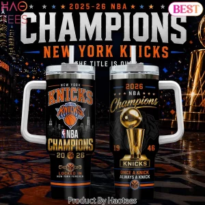 New York Knicks 2026 NBA Champions Commemorative Travel Tumbler
