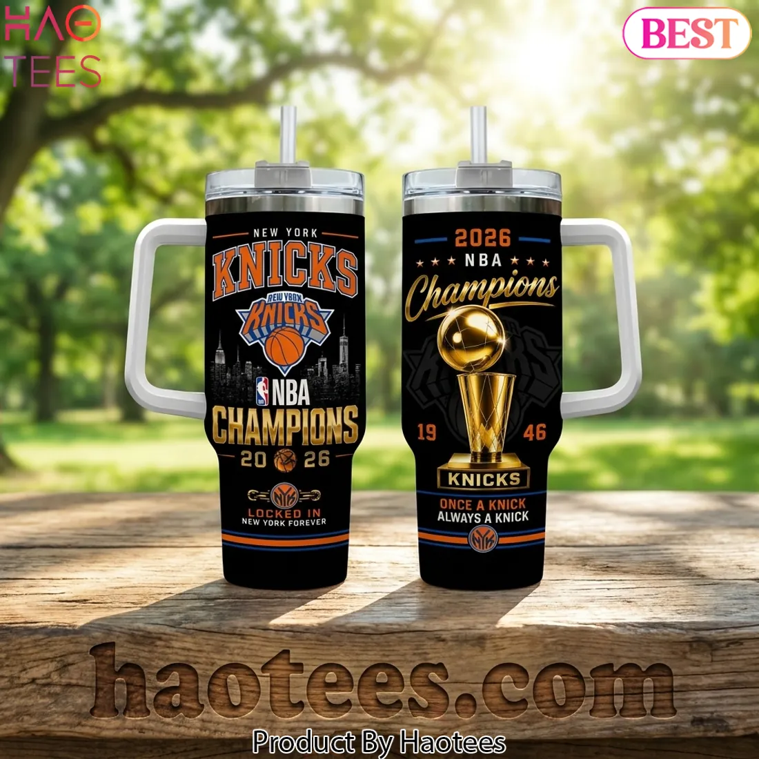 New York Knicks 2026 NBA Champions Commemorative Travel Tumbler