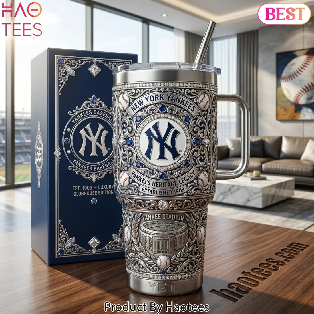 New York Yankees Heritage Legacy Luxury 40oz Tumbler