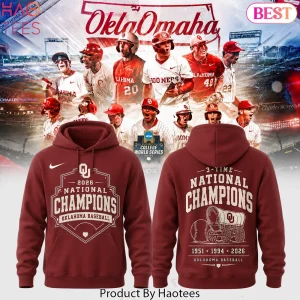 Oklahoma Sooners Baseball 2026 National Champions Commemorative Hoodie