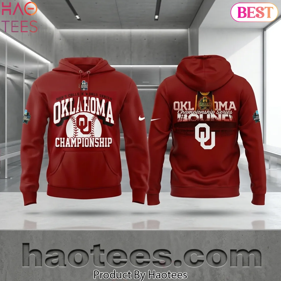 Oklahoma Sooners College World Series Bound Championship Pullover Hoodie