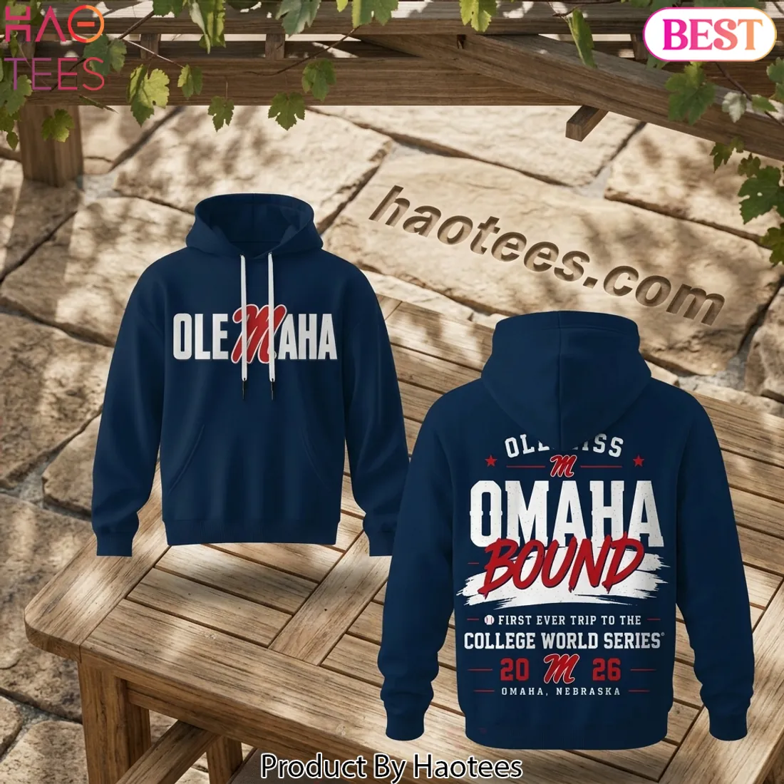 Ole Miss Rebels Olemaha Omaha Bound 2026 College World Series Hoodie Ole Miss Rebels Olemaha Omaha Bound 2026 College World Series Hoodie