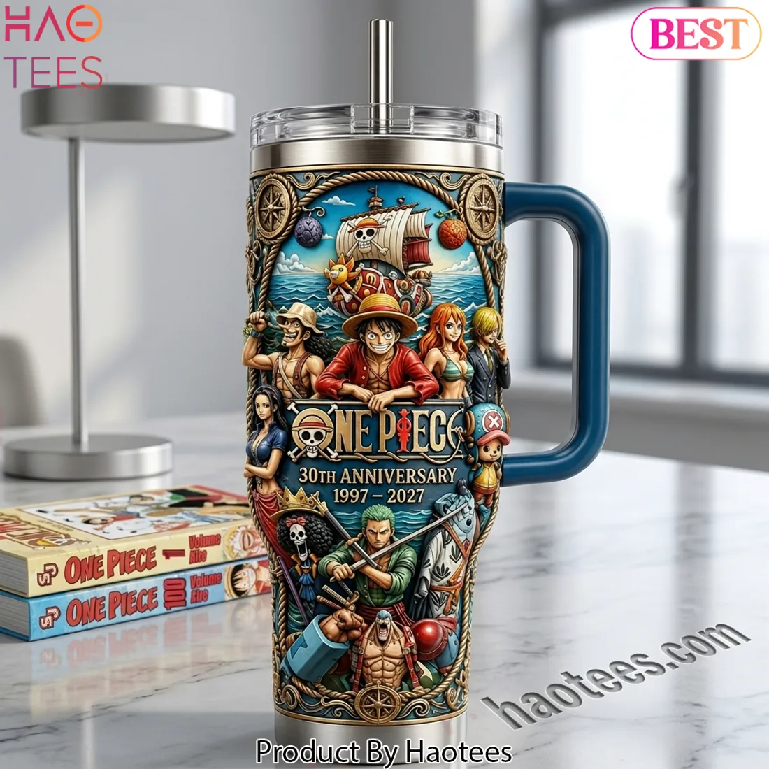 One Piece 30th Anniversary 1997-2027 Commemorative 3D Embossed Insulated Tumbler One Piece 30th Anniversary 1997-2027 Commemorative 3D Embossed Insulated Tumbler