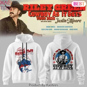 Riley Green Cowboy As It Gets Tour 2026 Concert Graphic Hoodie