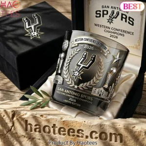 San Antonio Spurs 2026 Western Conference Champions Limited Edition Whiskey Glass