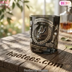 San Antonio Spurs 2026 Western Conference Champions Limited Edition Whiskey Glass
