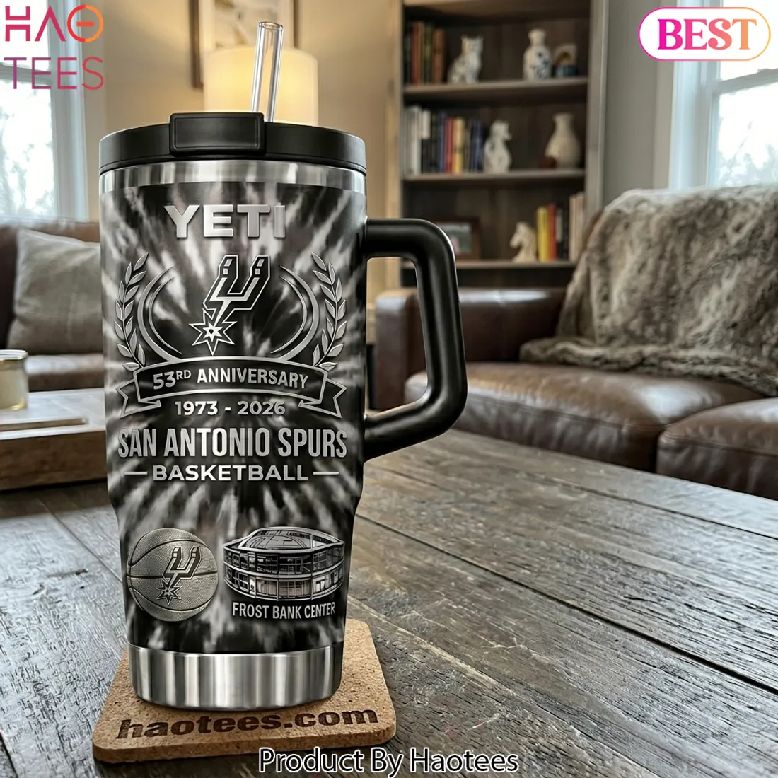 San Antonio Spurs Basketball 53rd Anniversary 1973-2026 Commemorative Handle Tumbler