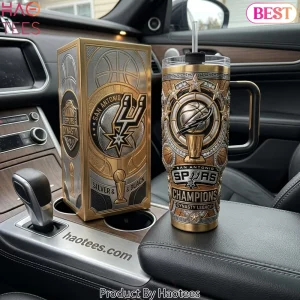 San Antonio Spurs Dynasty Legacy Premium Gold and Silver Handle Tumbler San Antonio Spurs Dynasty Legacy Premium Gold and Silver Handle Tumbler