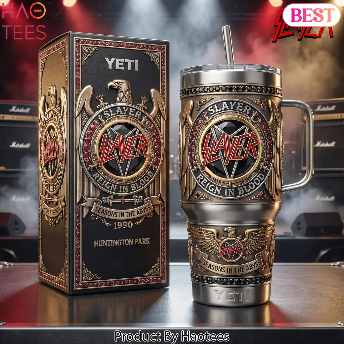 Slayer Reign In Blood Seasons In The Abyss Premium 3D Handle Tumbler Slayer Reign In Blood Seasons In The Abyss Premium 3D Handle Tumbler