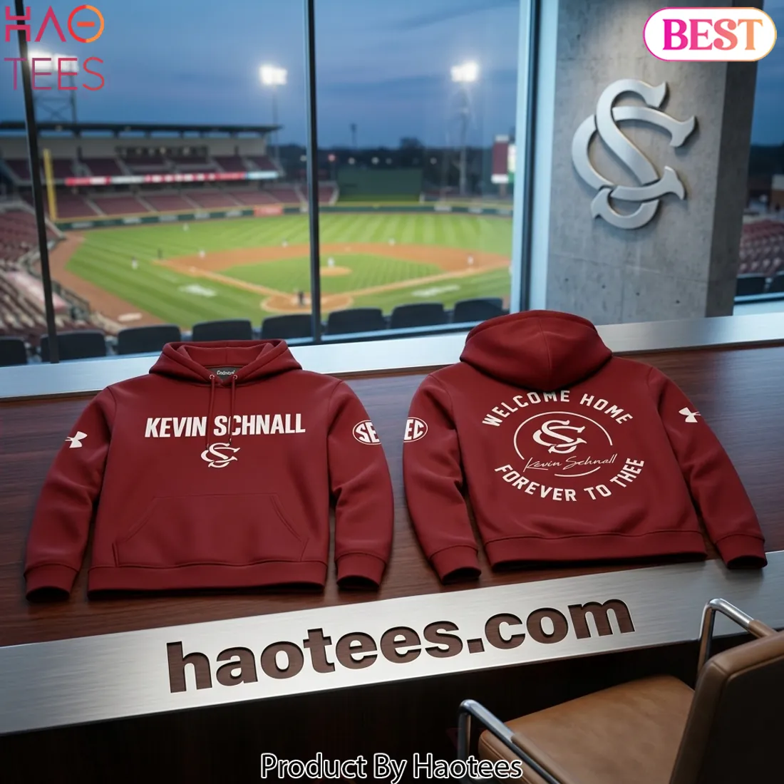 South Carolina Baseball Kevin Schnall Welcome Home Garnet Pullover Hoodie