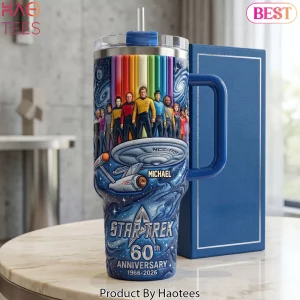 Star Trek 60th Anniversary 1966-2026 Personalized 40oz Tumbler With Handle