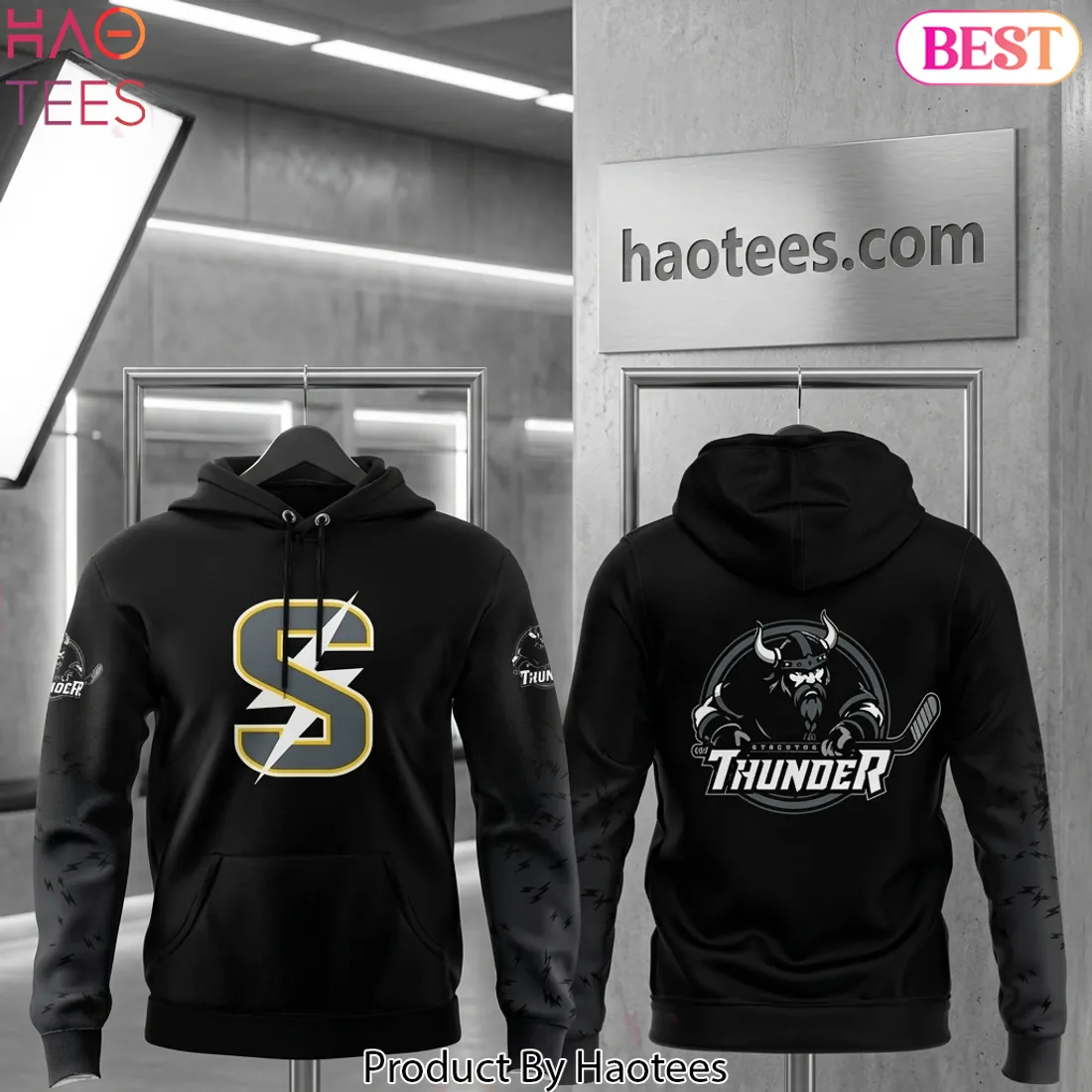 Stockton Thunder ECHL Hockey Viking Mascot Hoodie