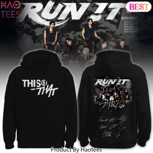 Stray Kids Run It World Tour 2026 This and That Signature Black Hoodie