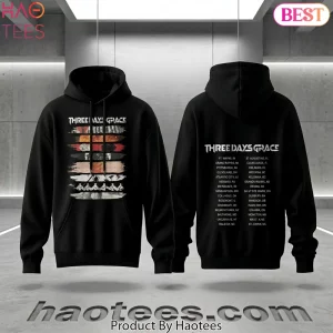 Three Days Grace Alienation Tour Official Concert Graphic Hoodie