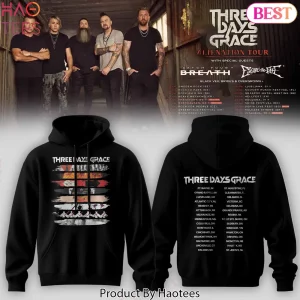 Three Days Grace Alienation Tour Official Concert Graphic Hoodie