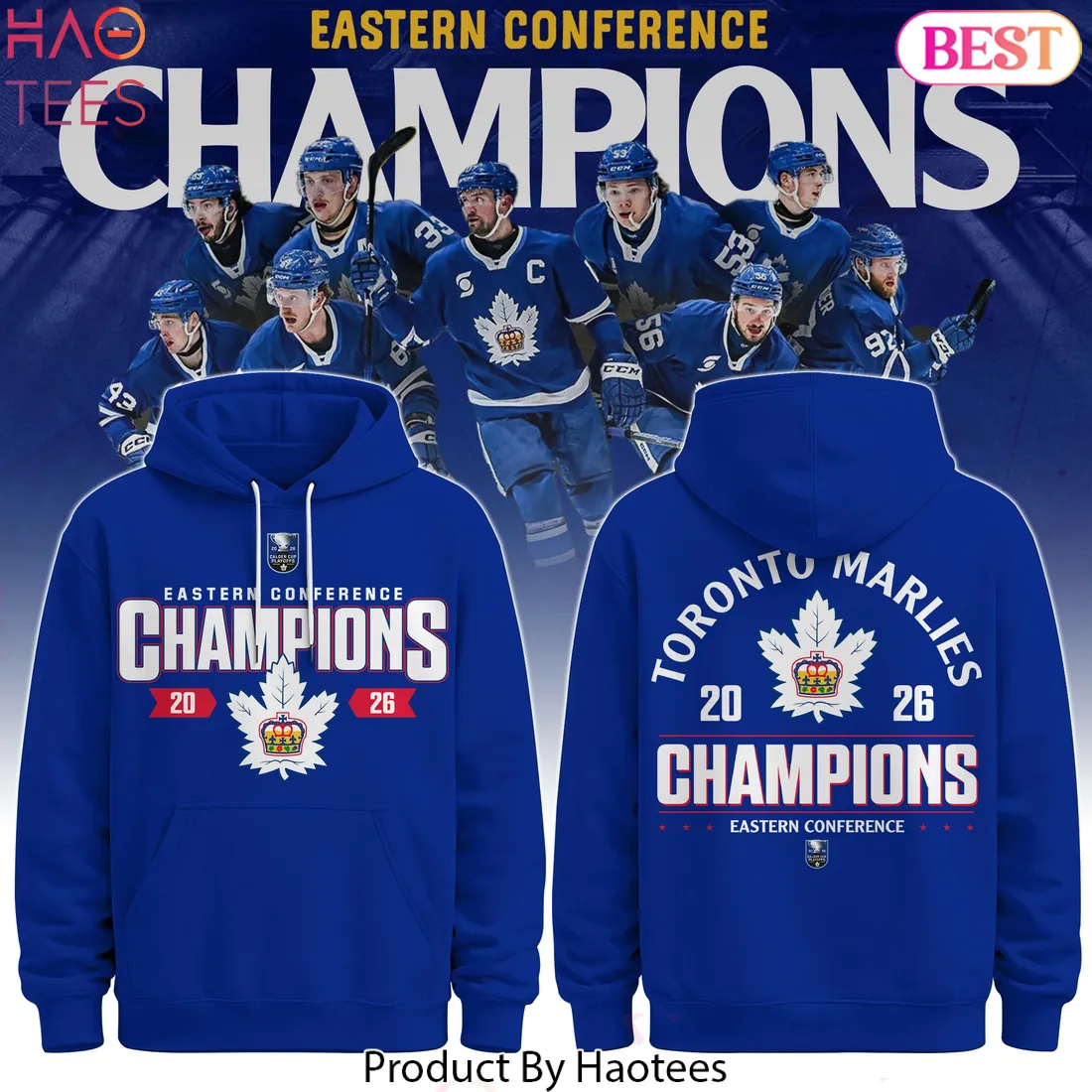 Toronto Marlies 2026 Eastern Conference Champions Commemorative Hoodie Toronto Marlies 2026 Eastern Conference Champions Commemorative Hoodie