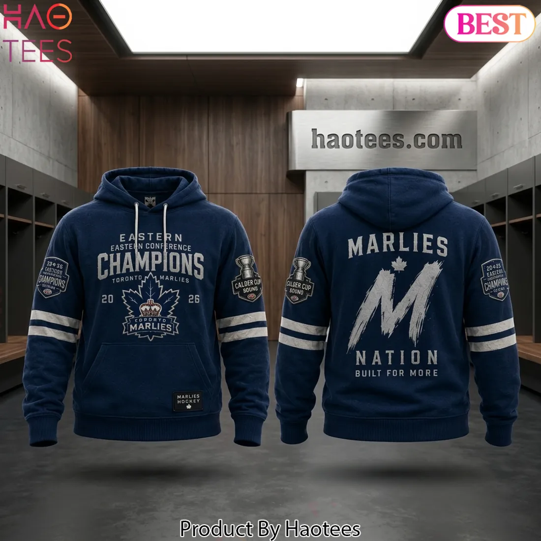 Toronto Marlies 2026 Eastern Conference Champions Navy Pullover Hoodie Toronto Marlies 2026 Eastern Conference Champions Navy Pullover Hoodie