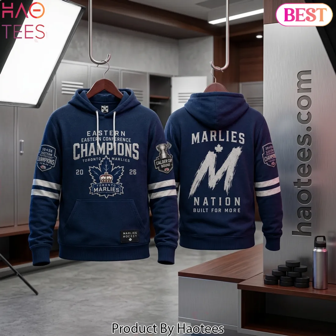 Toronto Marlies 2026 Eastern Conference Champions Navy Pullover Hoodie Toronto Marlies 2026 Eastern Conference Champions Navy Pullover Hoodie