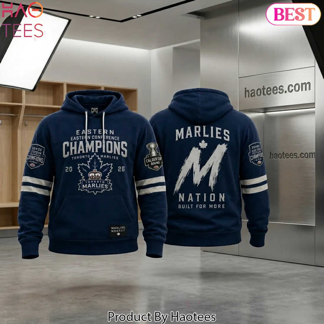 Toronto Marlies 2026 Eastern Conference Champions Navy Pullover Hoodie Toronto Marlies 2026 Eastern Conference Champions Navy Pullover Hoodie