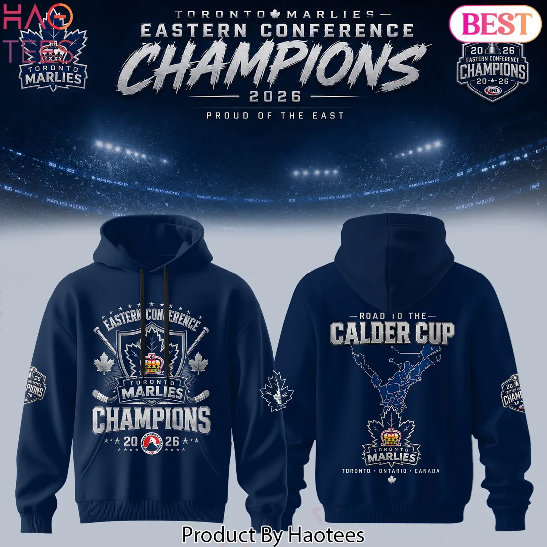 Toronto Marlies 2026 Eastern Conference Champions Pullover Hoodie Toronto Marlies 2026 Eastern Conference Champions Pullover Hoodie