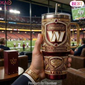 Washington Commanders Luxury Yeti 40oz Tumbler with Handle