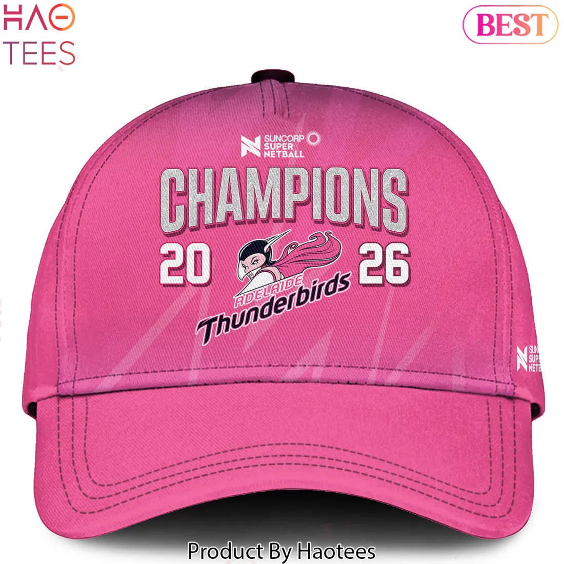 Adelaide Thunderbirds 2026 Suncorp Super Netball Champions Pink Pullover Hoodie Adelaide Thunderbirds 2026 Suncorp Super Netball Champions Pink Pullover Hoodie