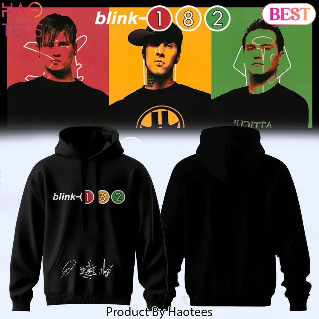 Blink-182 Take Off Your Pants and Jacket Signed Black Hoodie Blink-182 Take Off Your Pants and Jacket Signed Black Hoodie