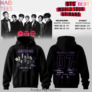 BTS Arirang World Tour Australia 2027 Official Graphic Hoodie