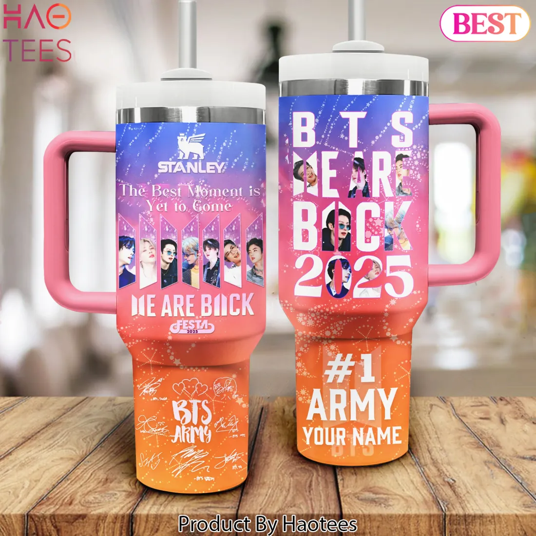BTS We Are Back 2025 Festa Personalized Stainless Steel Tumbler BTS We Are Back 2025 Festa Personalized Stainless Steel Tumbler