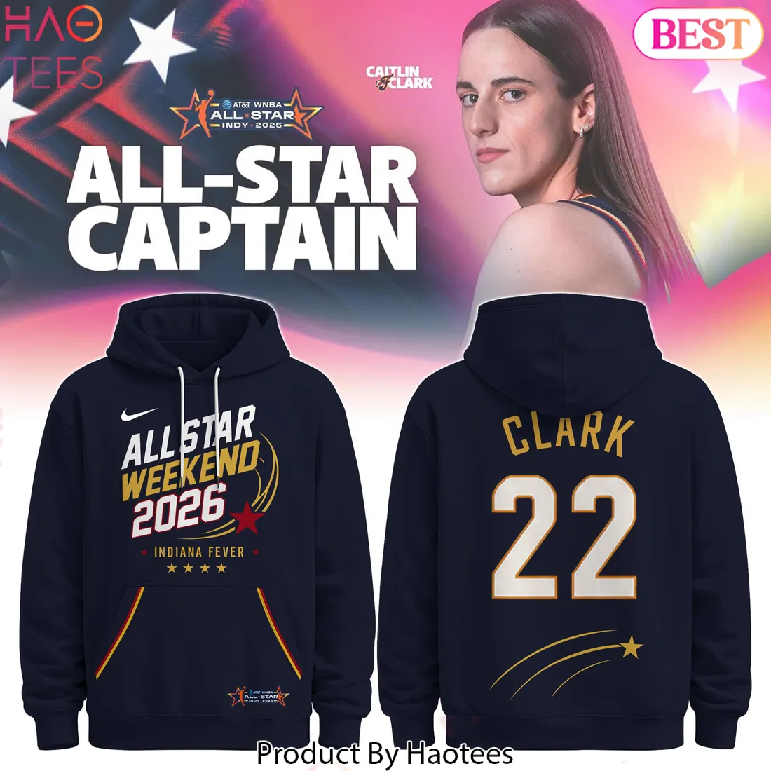 Caitlin Clark Indiana Fever All Star Weekend 2026 Commemorative Hoodie Caitlin Clark Indiana Fever All Star Weekend 2026 Commemorative Hoodie