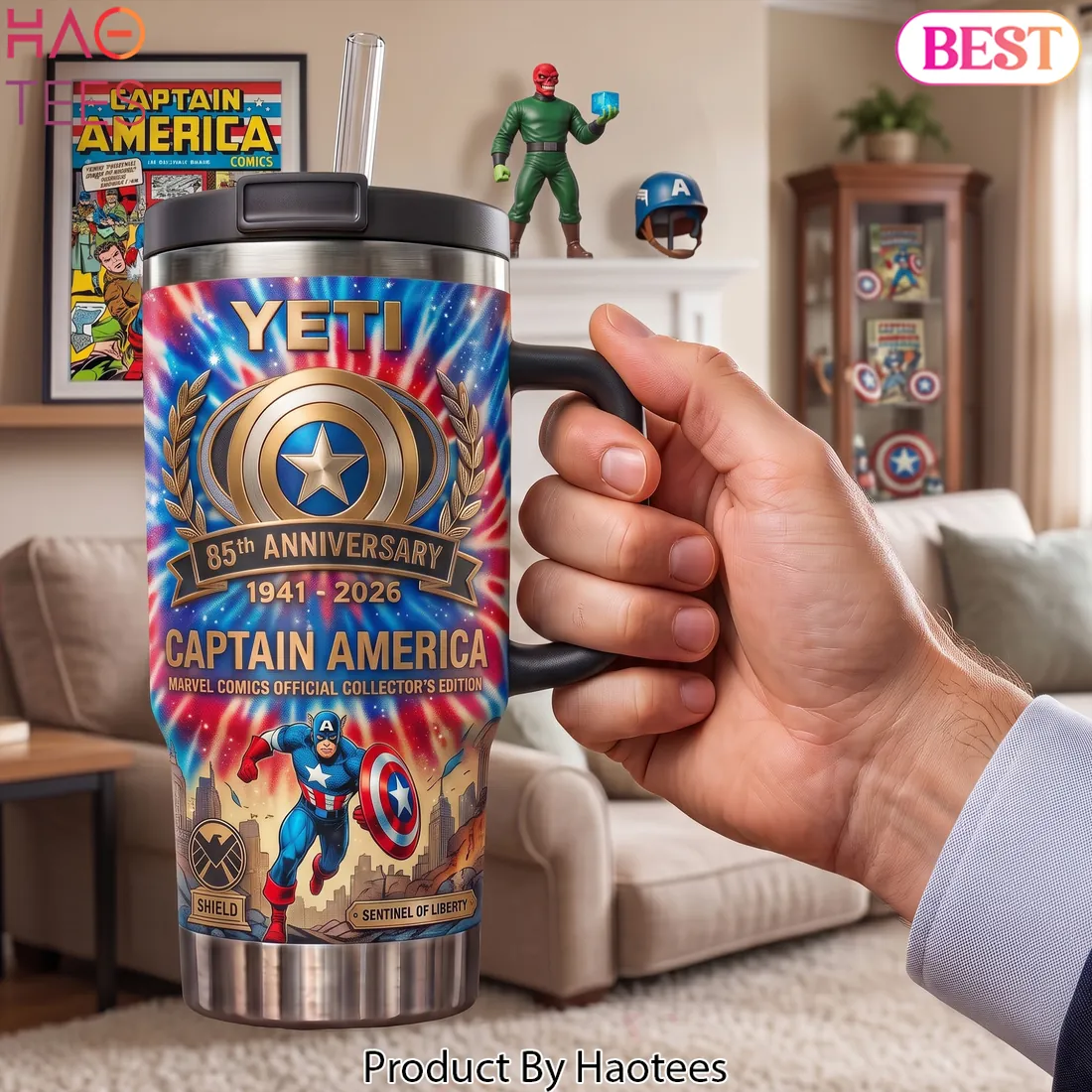 Captain America 85th Anniversary Limited Edition Yeti Tumbler Captain America 85th Anniversary Limited Edition Yeti Tumbler