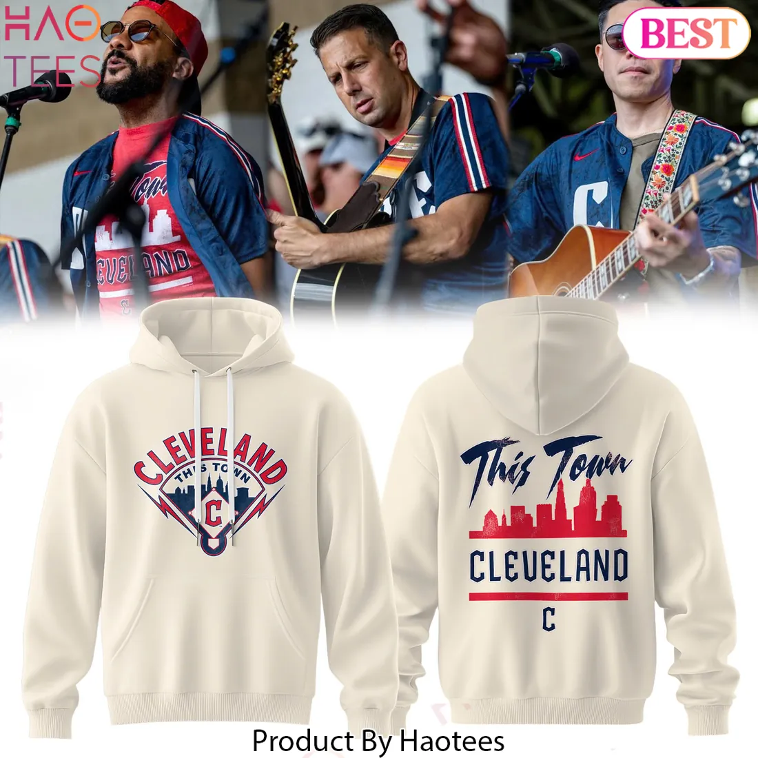 Cleveland This Town Skyline Graphic Print Hoodie Cleveland This Town Skyline Graphic Print Hoodie