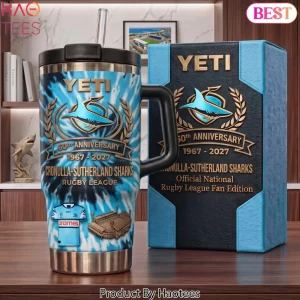Cronulla-Sutherland Sharks 60th Anniversary Yeti Handle Tumbler Cronulla-Sutherland Sharks 60th Anniversary Yeti Handle Tumbler
