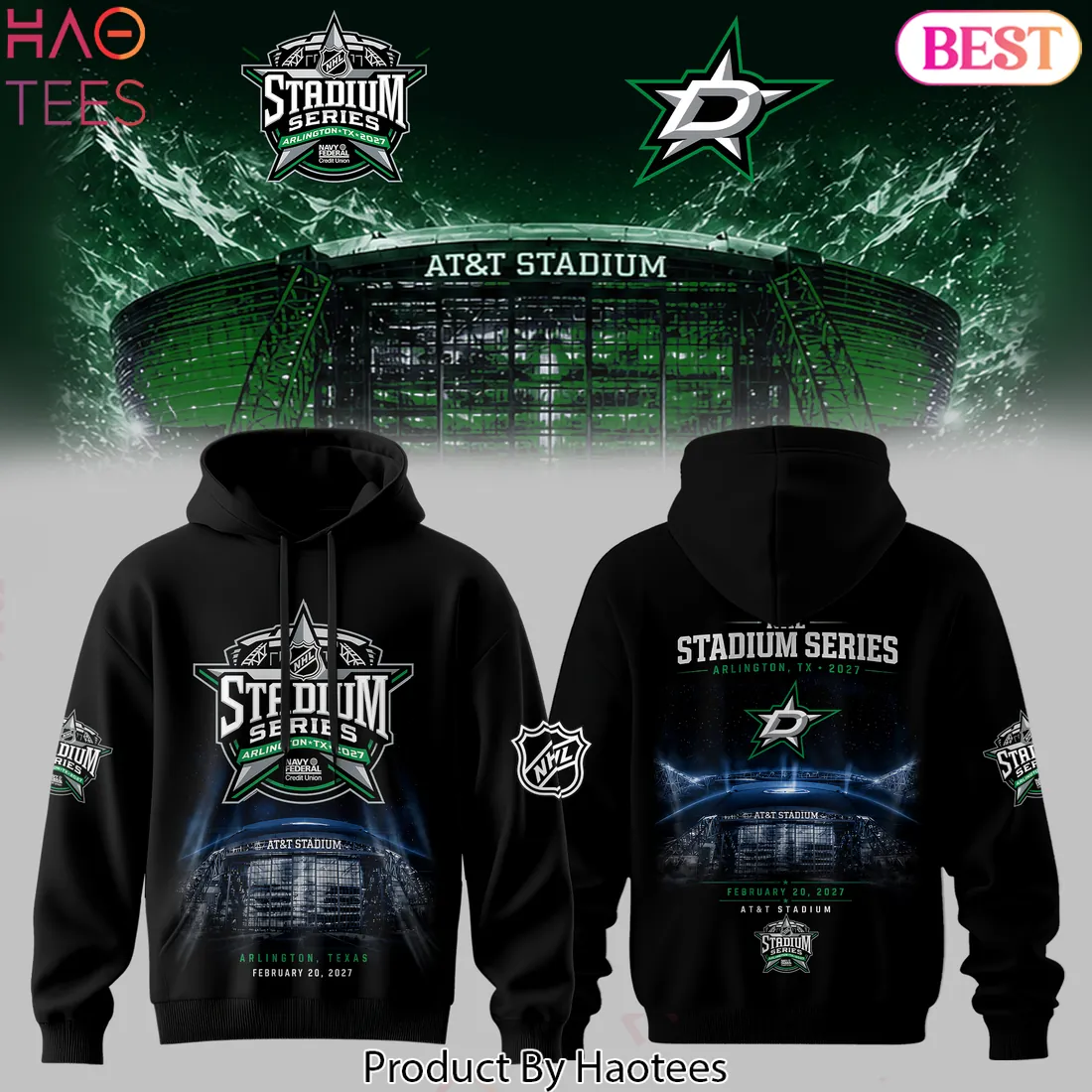 Dallas Stars NHL Stadium Series 2027 Arlington Texas Hoodie Dallas Stars NHL Stadium Series 2027 Arlington Texas Hoodie