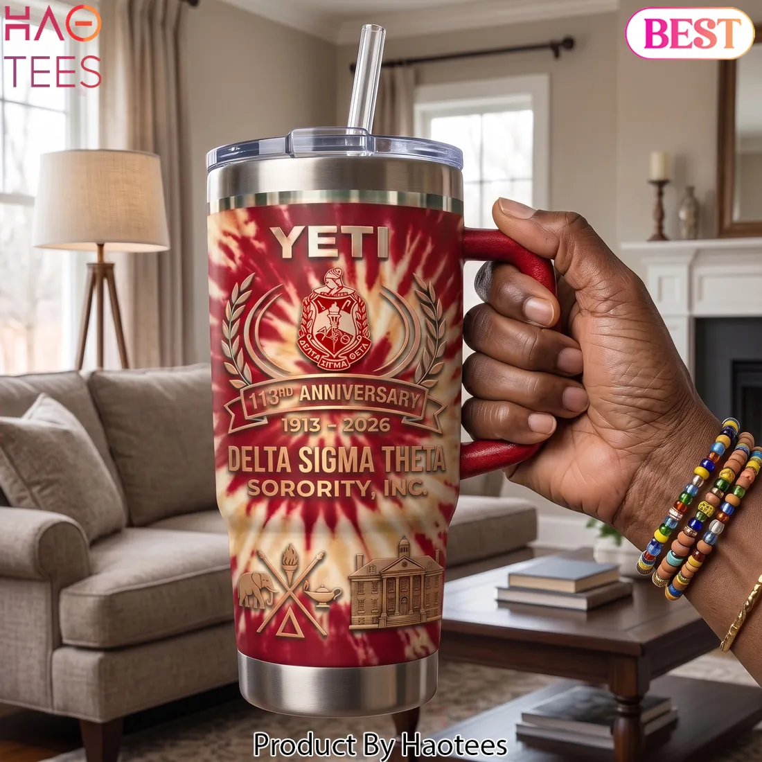 Delta Sigma Theta 113th Anniversary Commemorative Tie Dye Tumbler Delta Sigma Theta 113th Anniversary Commemorative Tie Dye Tumbler